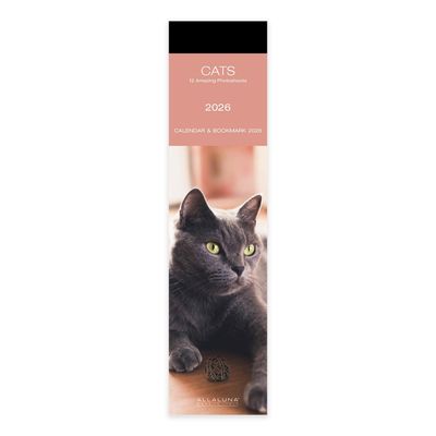 Cats Bookmark Calendar 2026