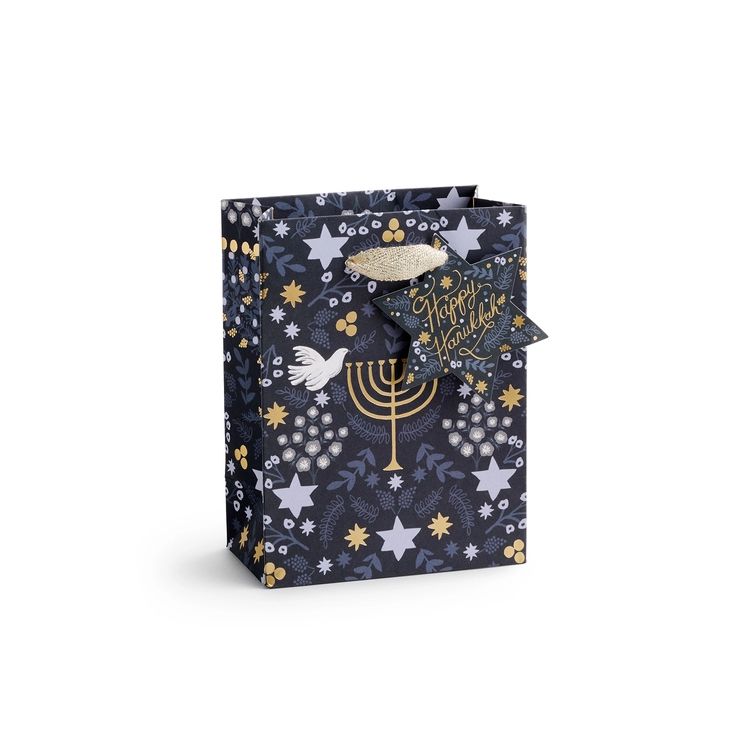 Laurel Menorah Small Gift Bag
