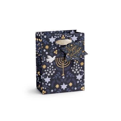 Laurel Menorah Small Gift Bag