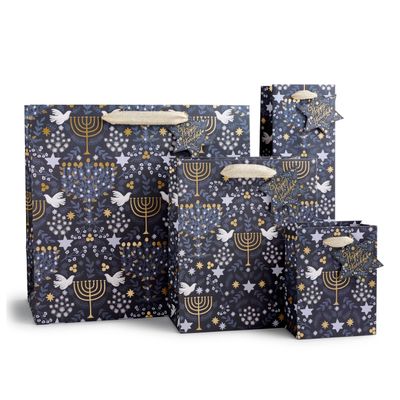 Laurel Menorah Small Gift Bag