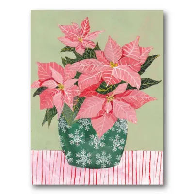 Pink Poinsettia Greeting Cards (box of 10)