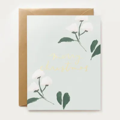 Winter Buds Merry Christmas Holiday Cards (box of 6)