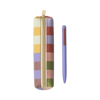 Pen &amp; Pouch Set- Bold Stripe