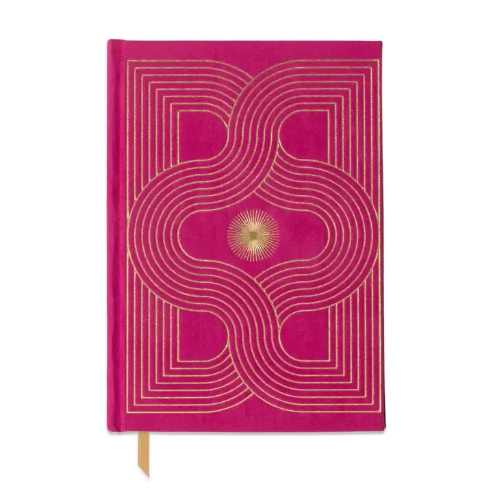 Radiant Suede Cloth Journal - Fuchsia