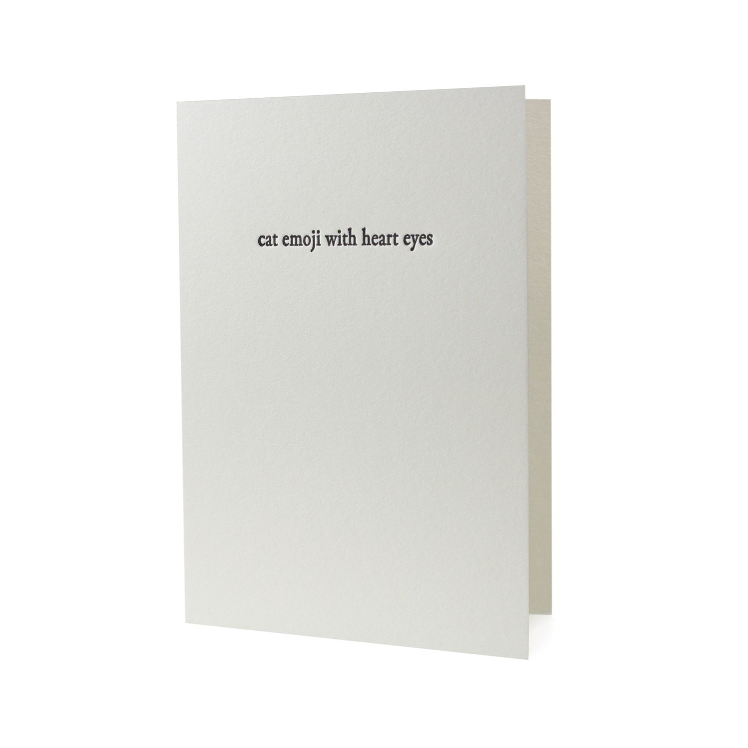 Emoji Cat Letterpress Greeting Card