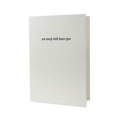 Emoji Cat Letterpress Greeting Card