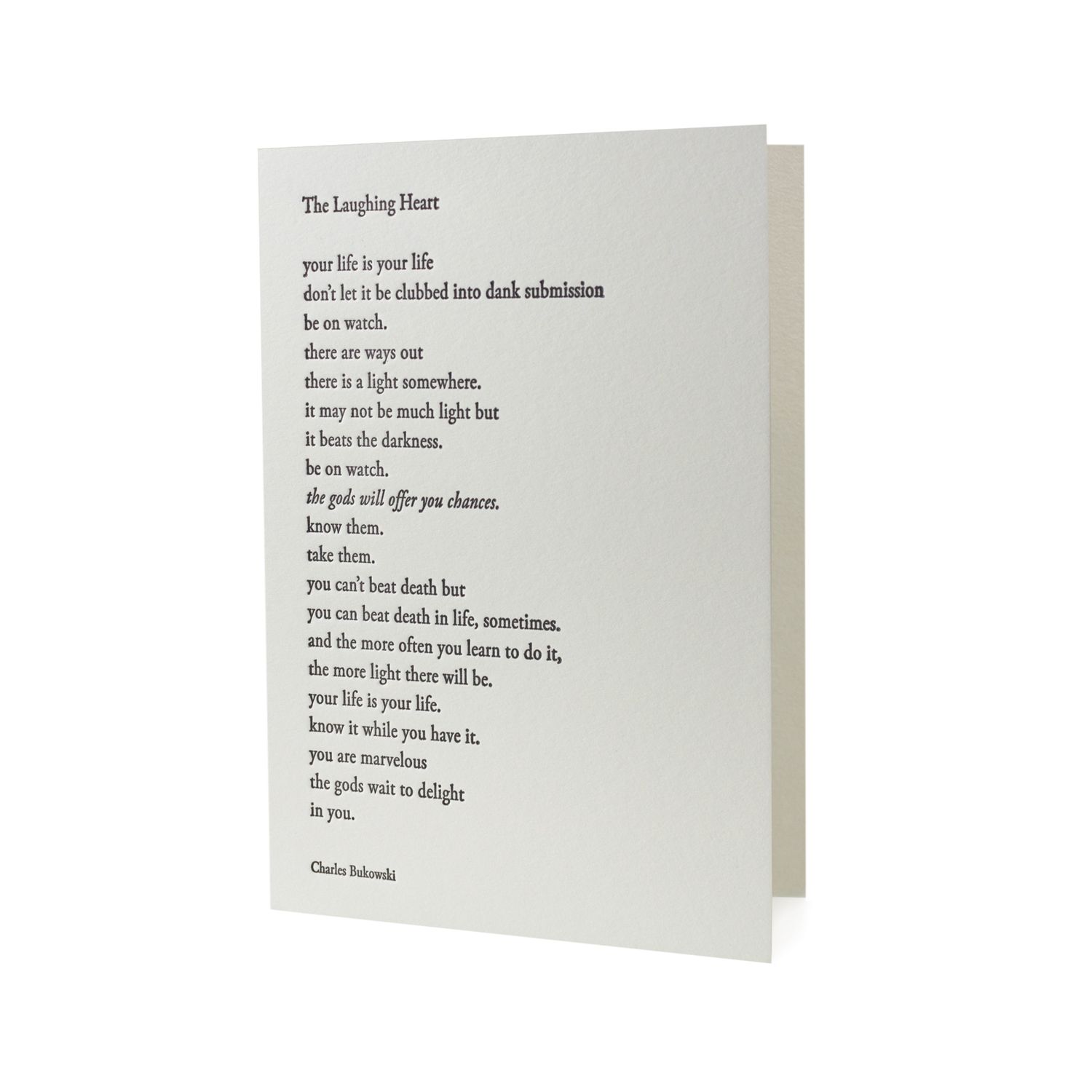 The Laughing Heart Letterpress Greeting Card