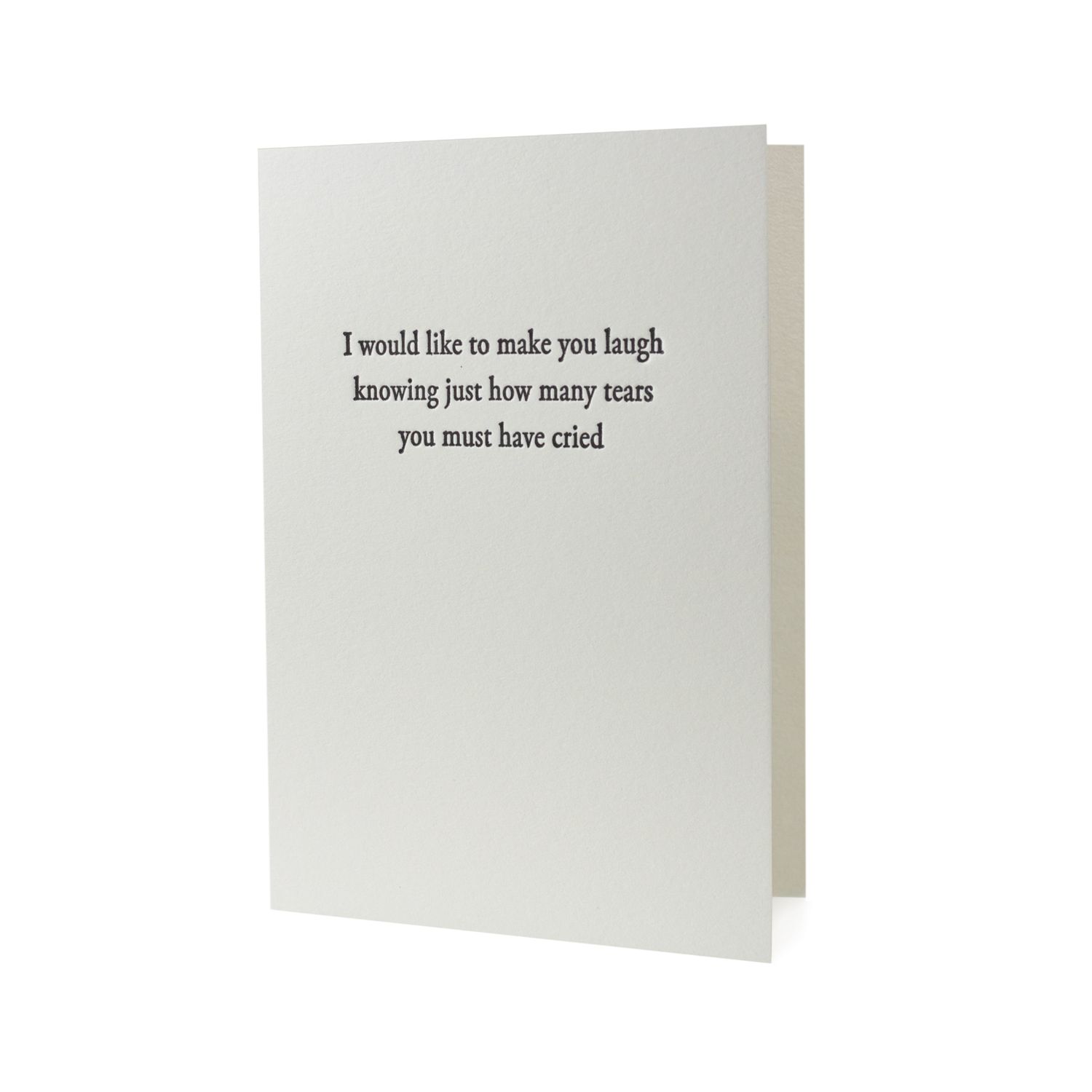 Knowing Letterpress Greeting Card