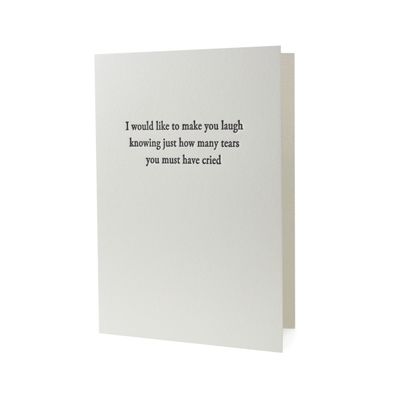 Knowing Letterpress Greeting Card