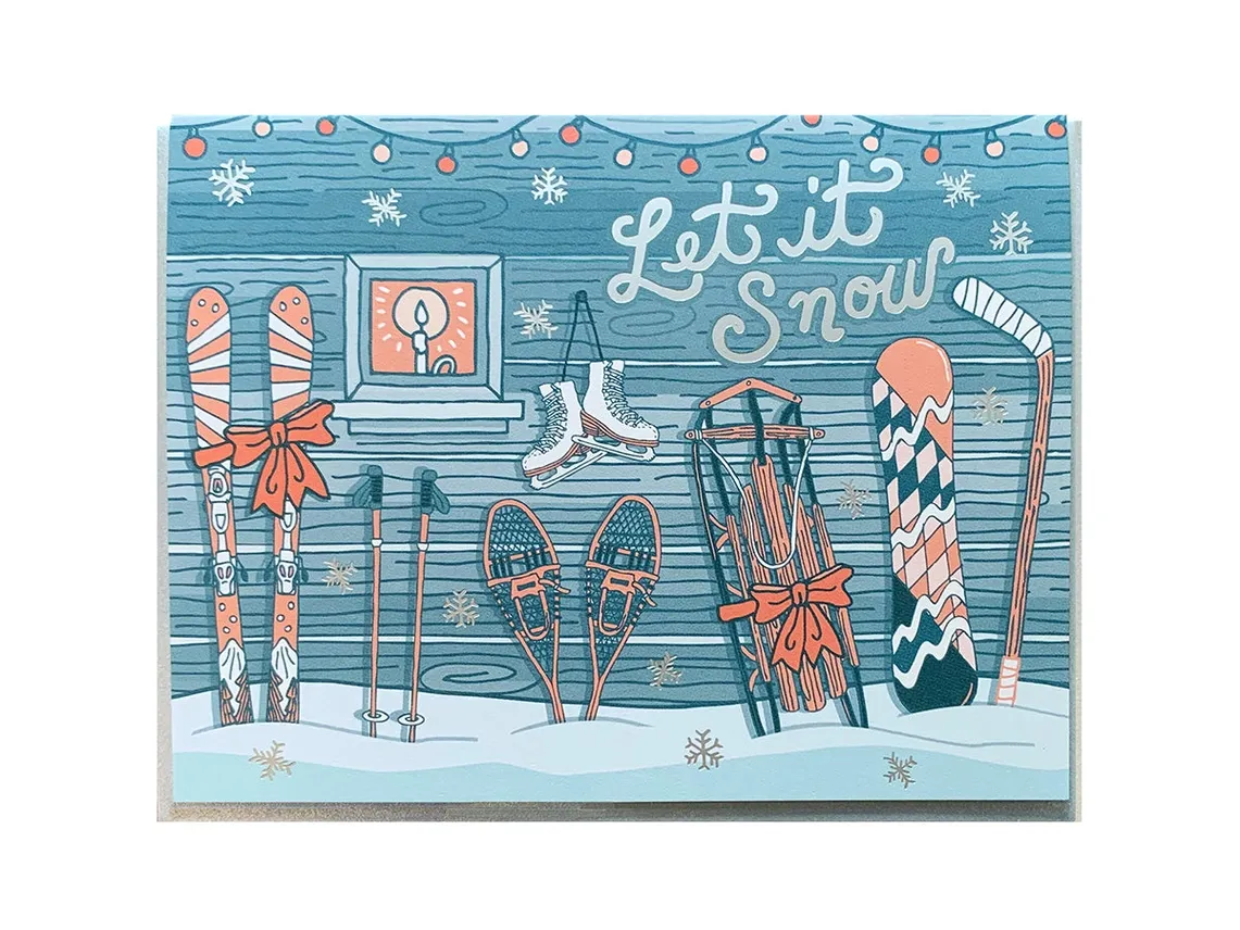 Let It Snow Letterpress Holiday Card