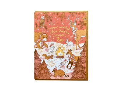 Woodland Holiday Foil Letterpress Card