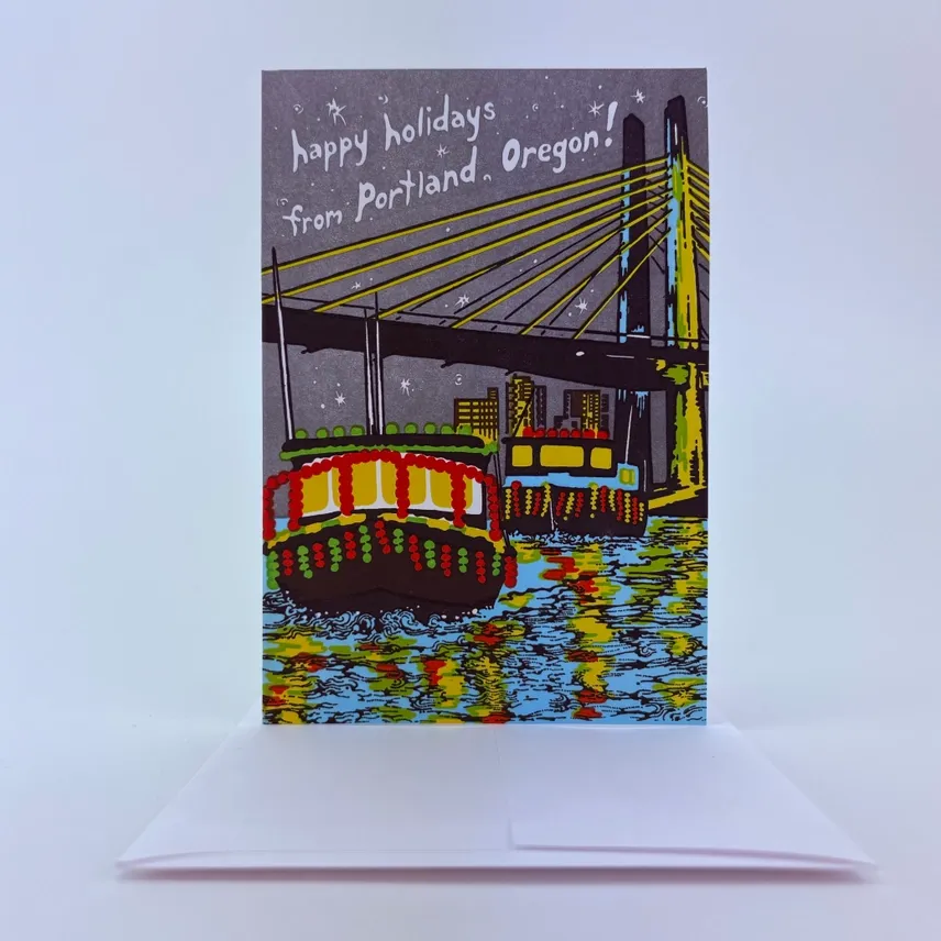 Christmas Ships. Portland, Oregon. Happy Holidays! Cards (box of 6)