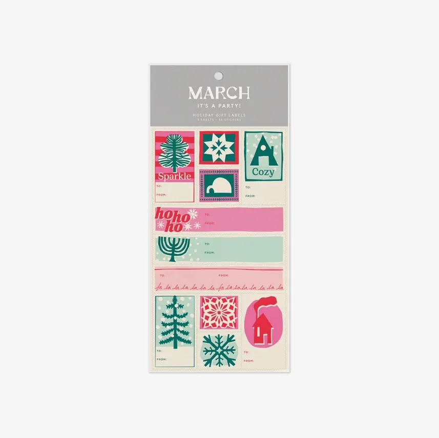 Mingle Holiday Adhesive Gift Labels