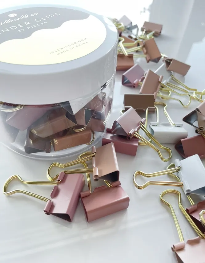 Rosy Nude Binder Clips
