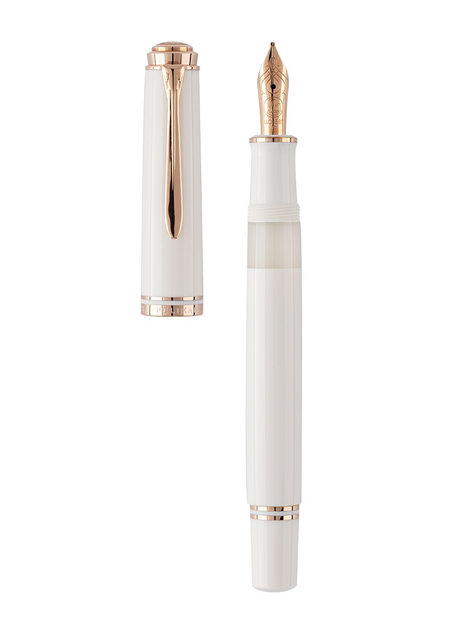 Pelikan M600 Fountain Pen White and Rose Gold