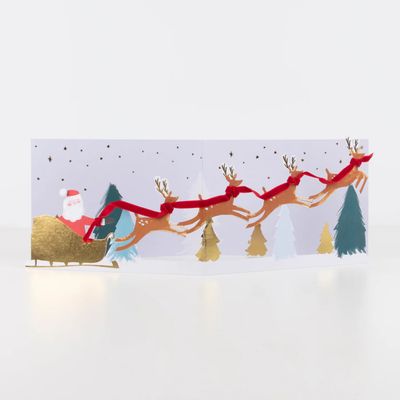 Santa&#39;s Sleigh 3D Card