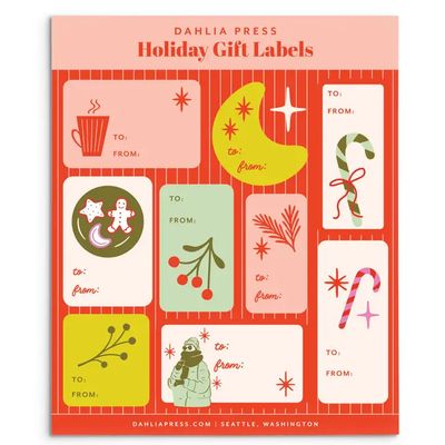 Holiday Gift Adhesive Labels