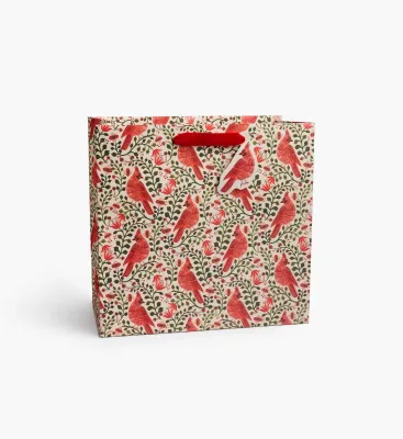 Christmas Cardinals Gift Bag - Large