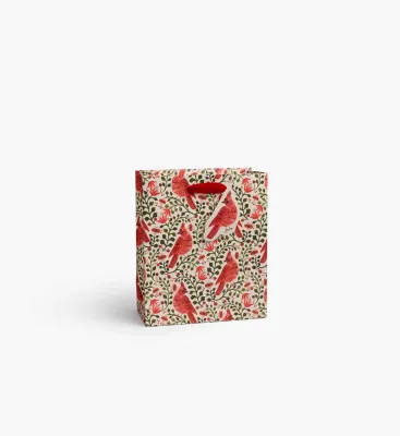 Christmas Cardinals Gift Bag - Medium
