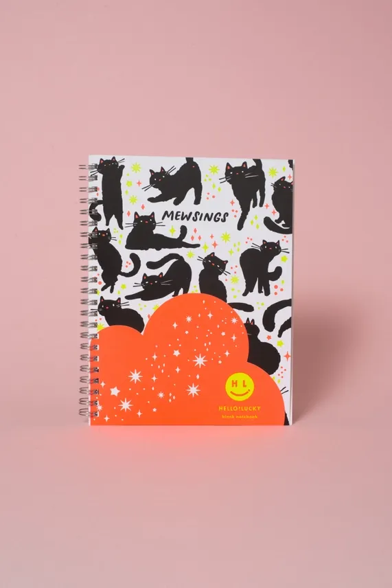 Mewsings Cat Blank Letterpress Notebook By Hello!Lucky