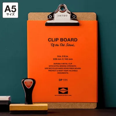 Old School Clipboard A5 Silver Clip