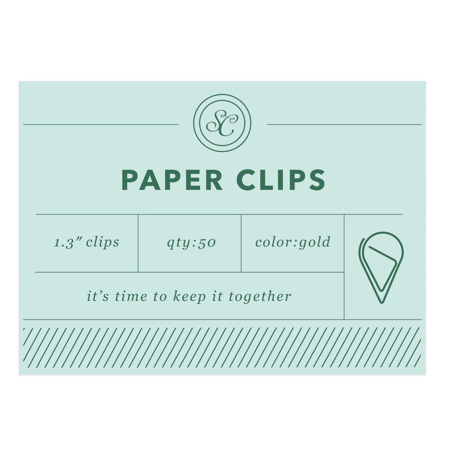 Keep It Together Paper Clips - Blue