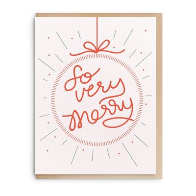 So Very Merry Letterpress Card