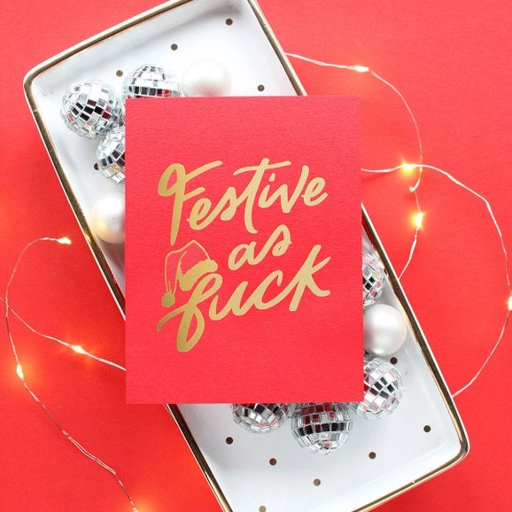 Festive AF Foil Card