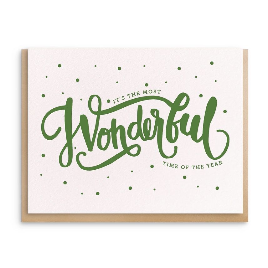 Most Wonderful Time of the Year Letterpress Card