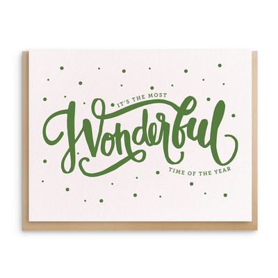Most Wonderful Time of the Year Letterpress Card