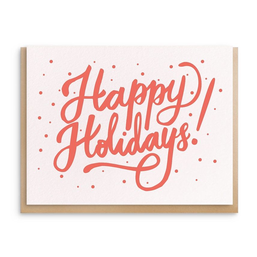 Happy Holidays Letterpress Card