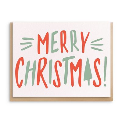 Bold Merry Christmas Letterpress Card