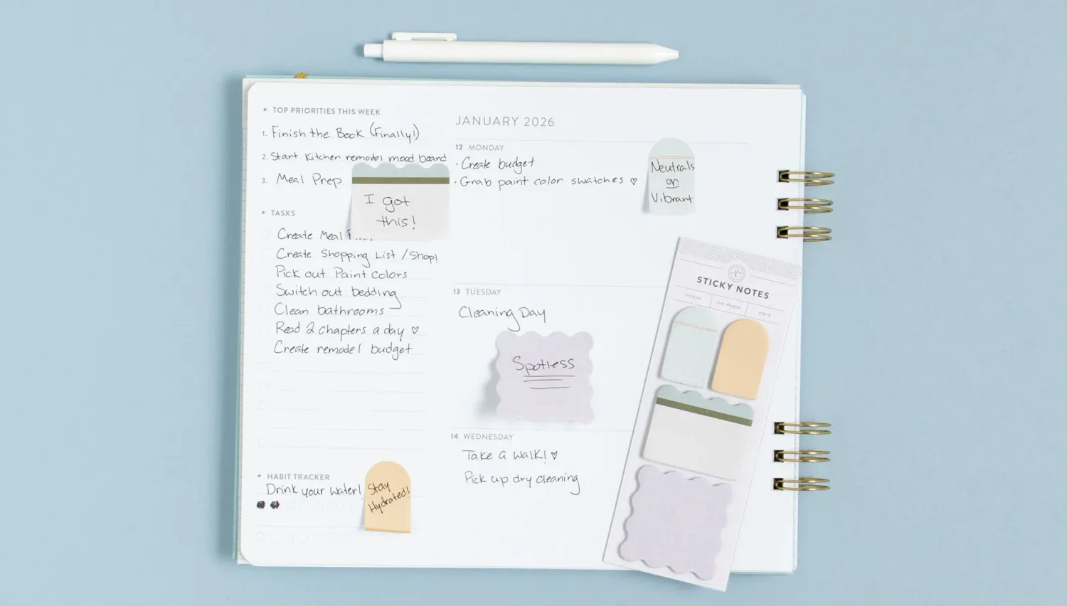 Grid Sticky Notes Set