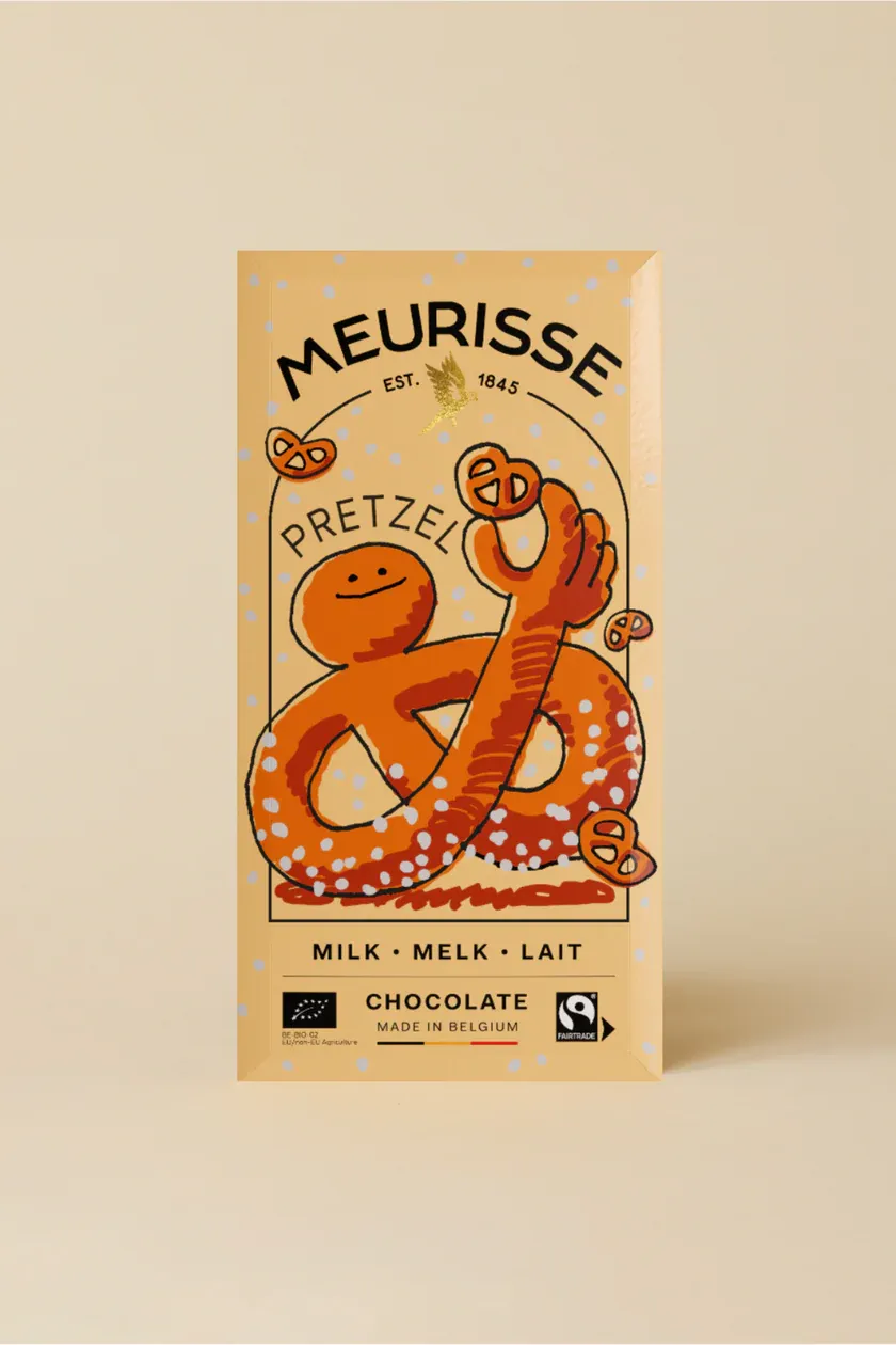 Meurisse Milk Chocolate with Pretzels