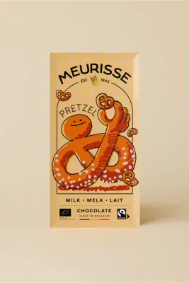 Meurisse Milk Chocolate with Pretzels