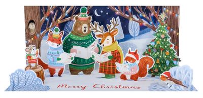 Caroling Critters with Sound Holiday Card