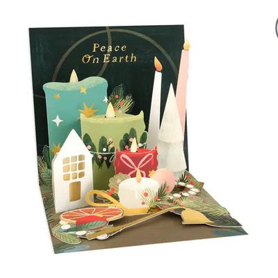 Candles Holiday Light-Up Pop-Up Card