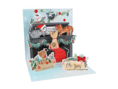Piano Cats Christmas Pop-Up Greeting Card