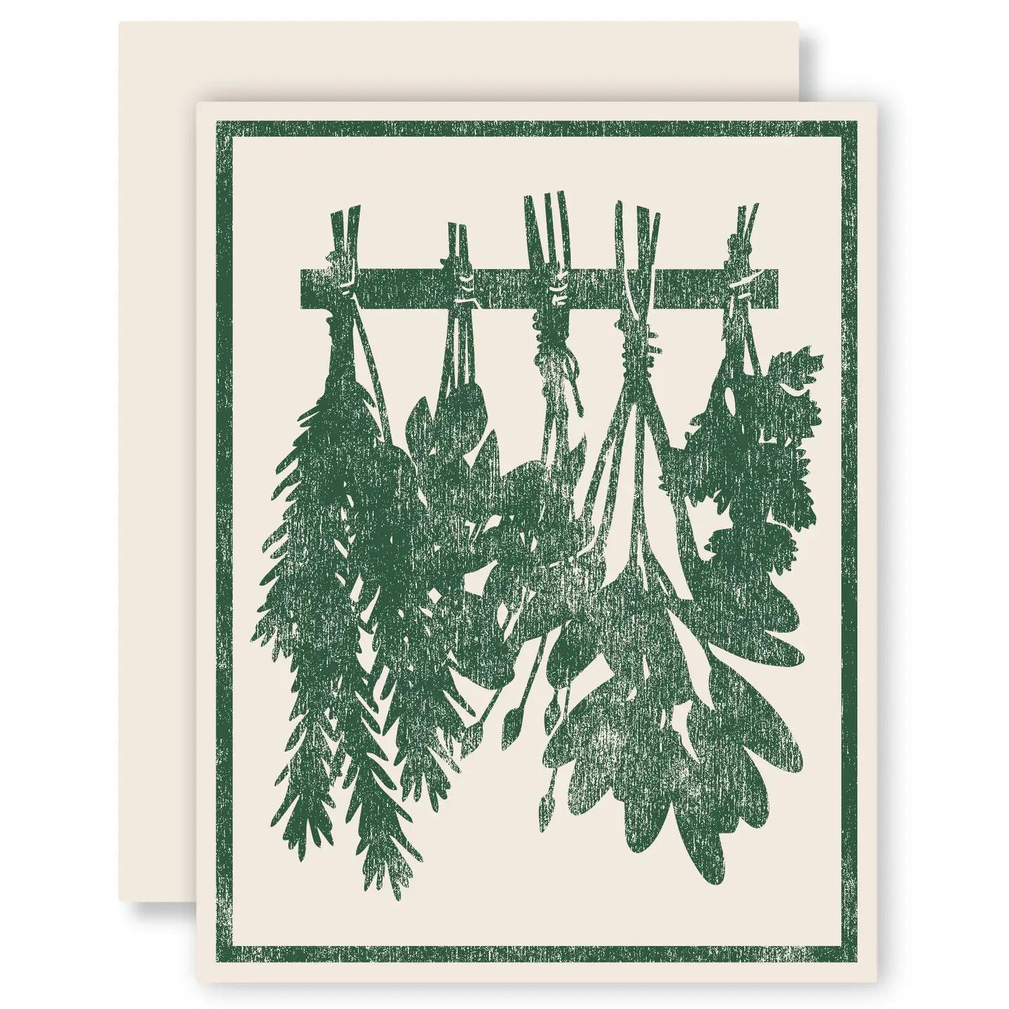 Drying Herbs Letterpress Cards (box of 6)