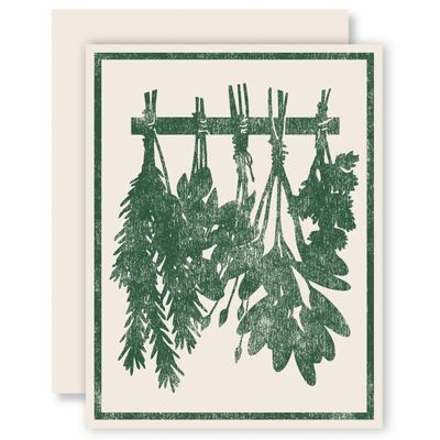 Drying Herbs Letterpress Cards (box of 6)
