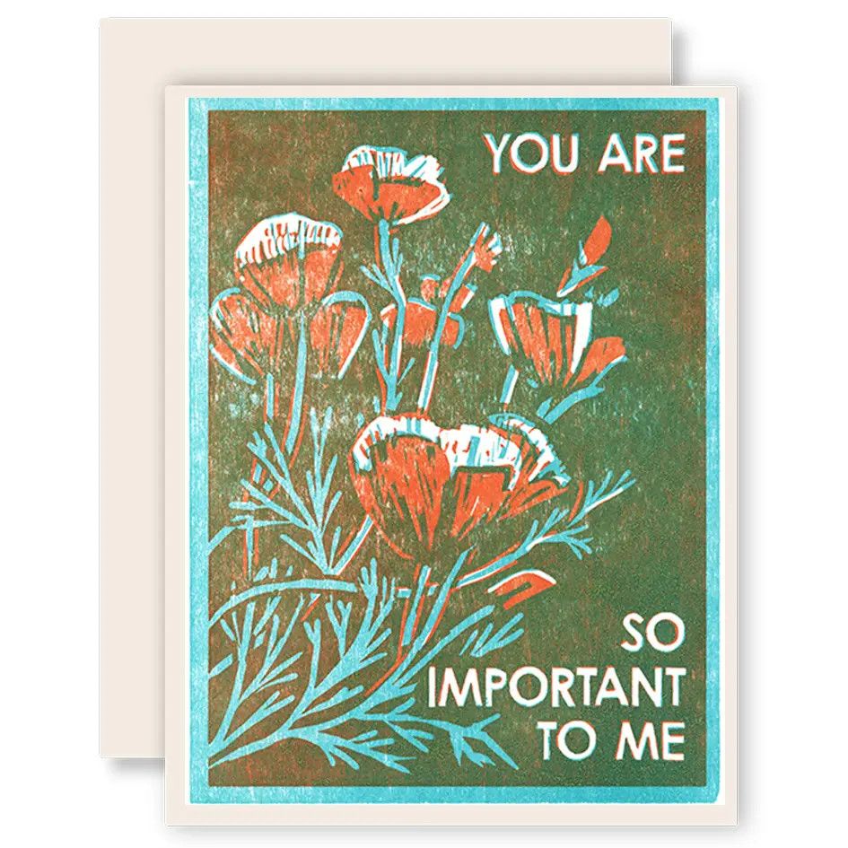 You Are So Important Letterpress Card