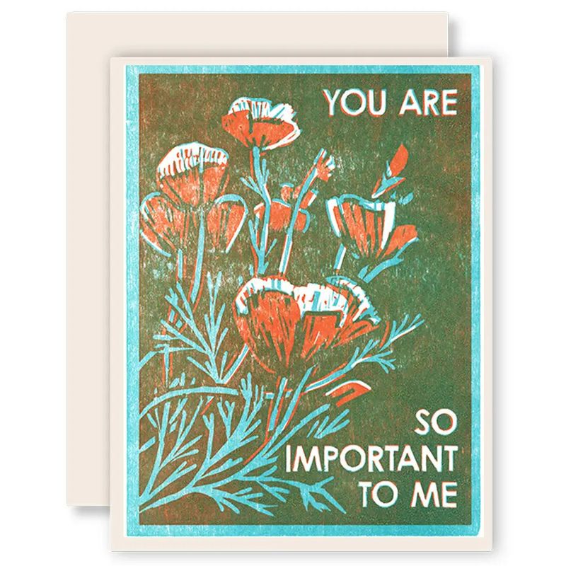 You Are So Important Letterpress Card