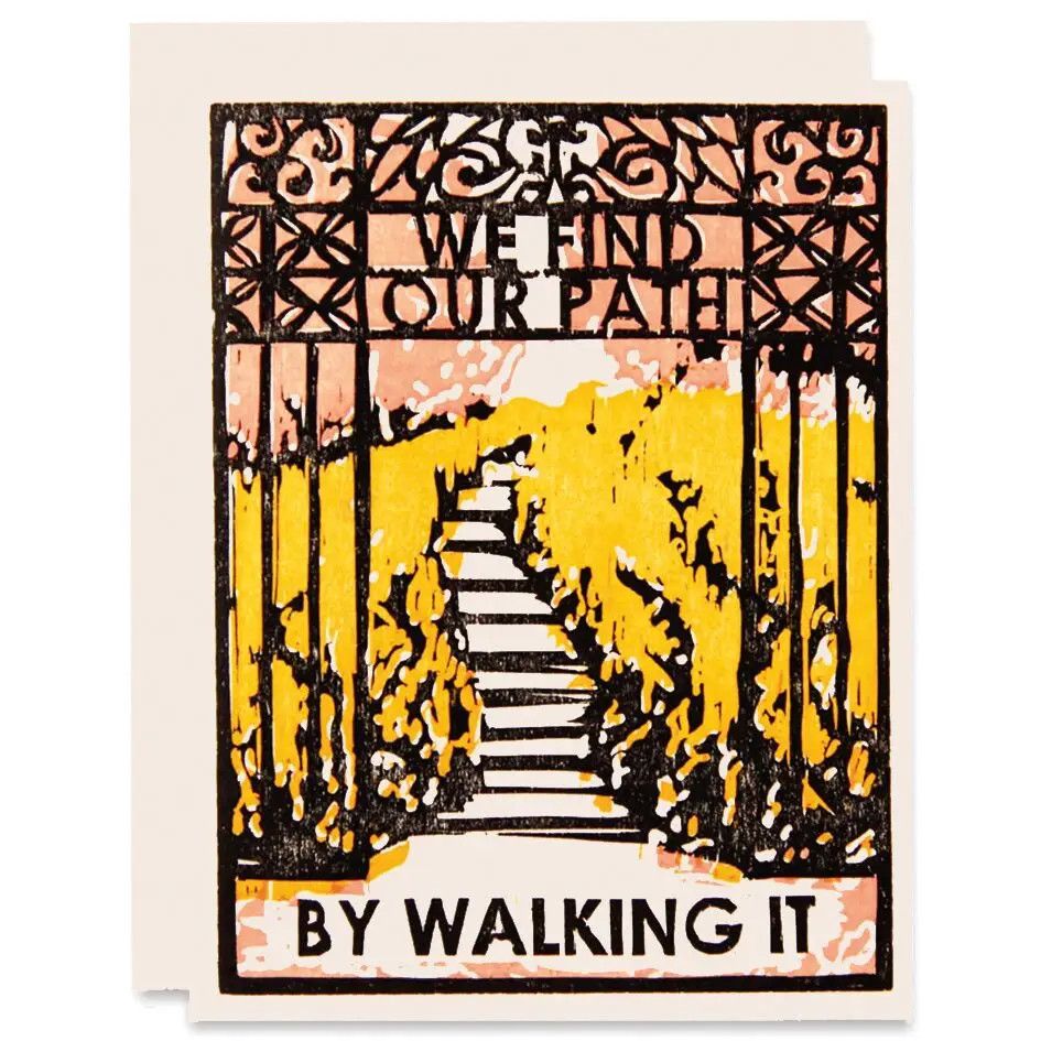 We Find Our Path Letterpress Inspiration Card