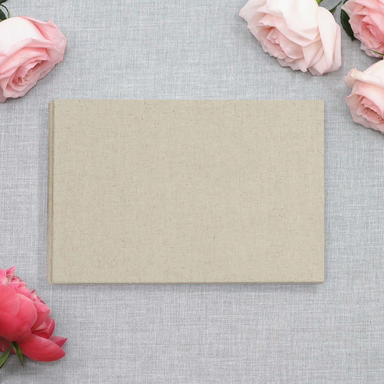 Guestbook Natural Linen Lined