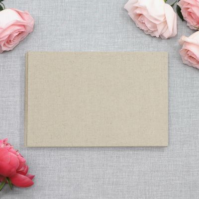 Guestbook Natural Linen Lined
