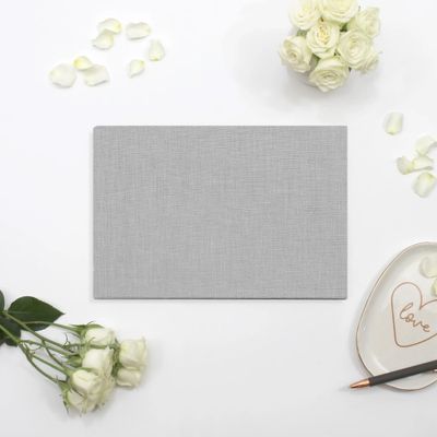 Guestbook Light Gray Linen Lined