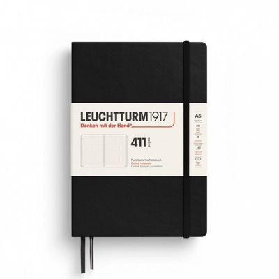 Leuchtturm1917 - A5 411pg Hardcover Notebook - Black, Dotted