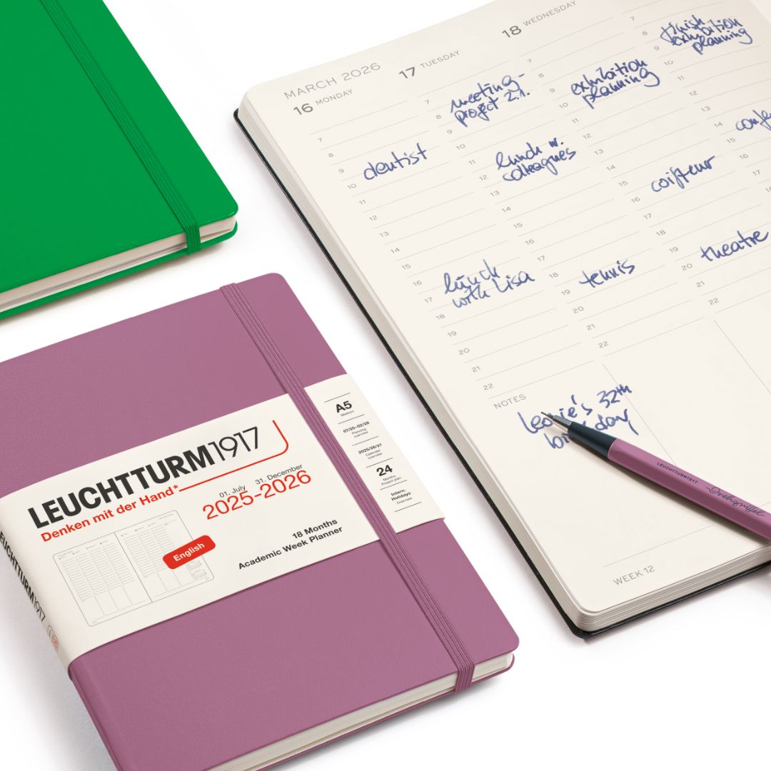 Weekly Planner & Notebook Composition (B5) 2026, Ink, English