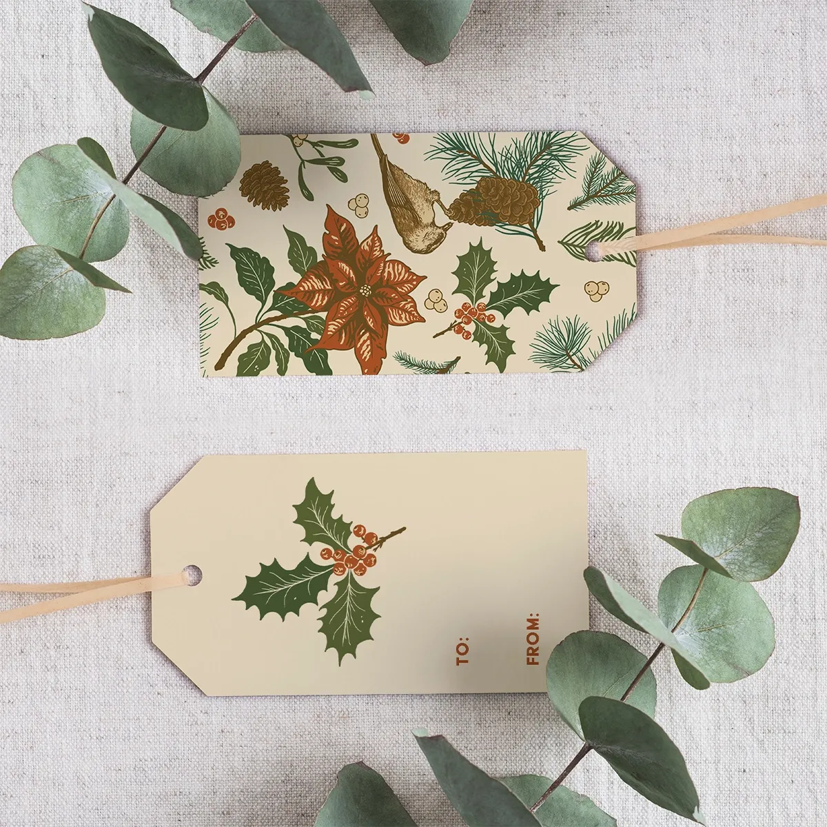 Holiday Cream Gift Tags (pack of 8)