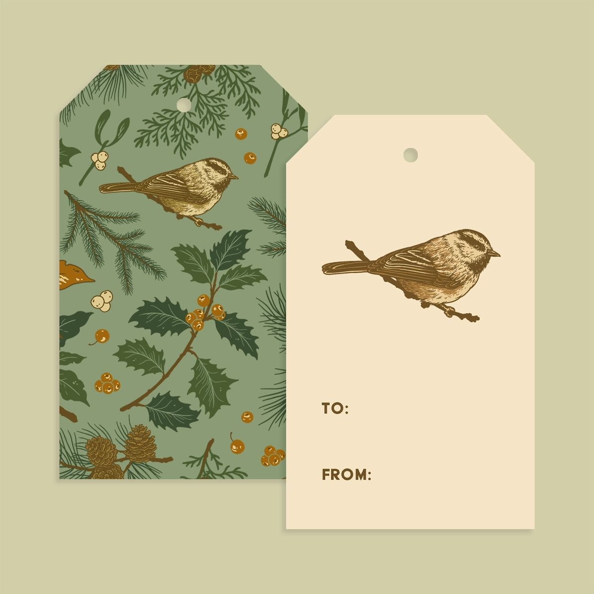 Holiday Green Tags (pack of 8)